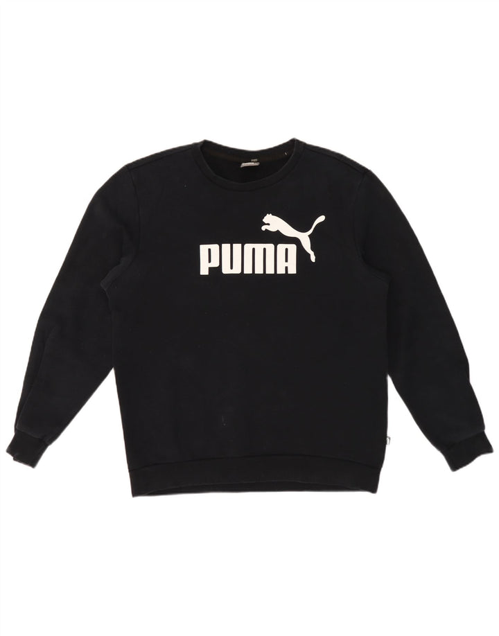Puma muška trenirka s grafičkim motivima Srednji crni pamuk