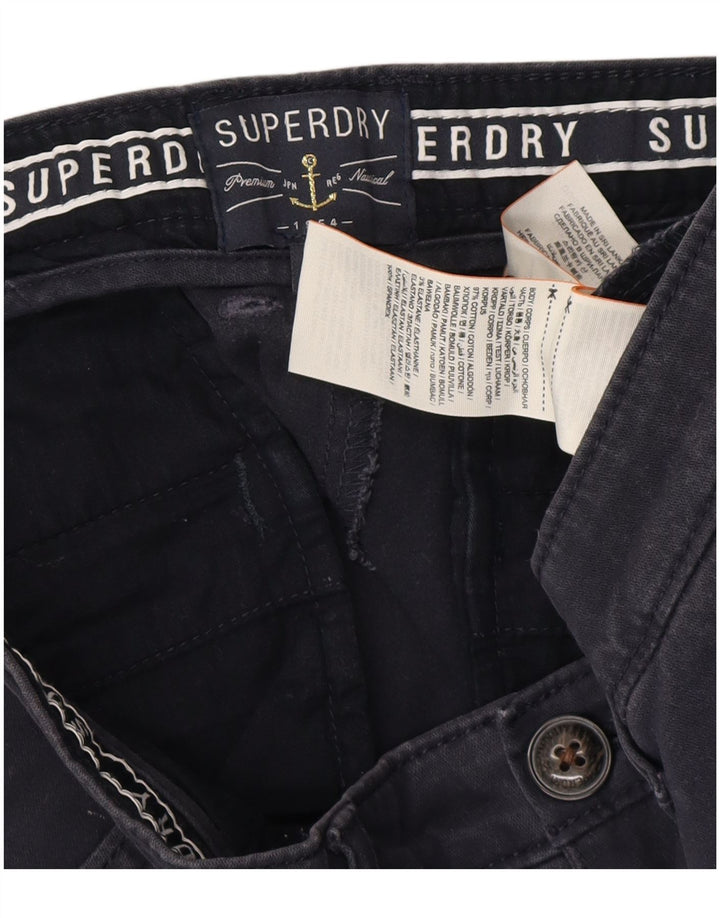 SUPERDRY Ženske chino kratke hlače male W27 tamnoplavi pamuk