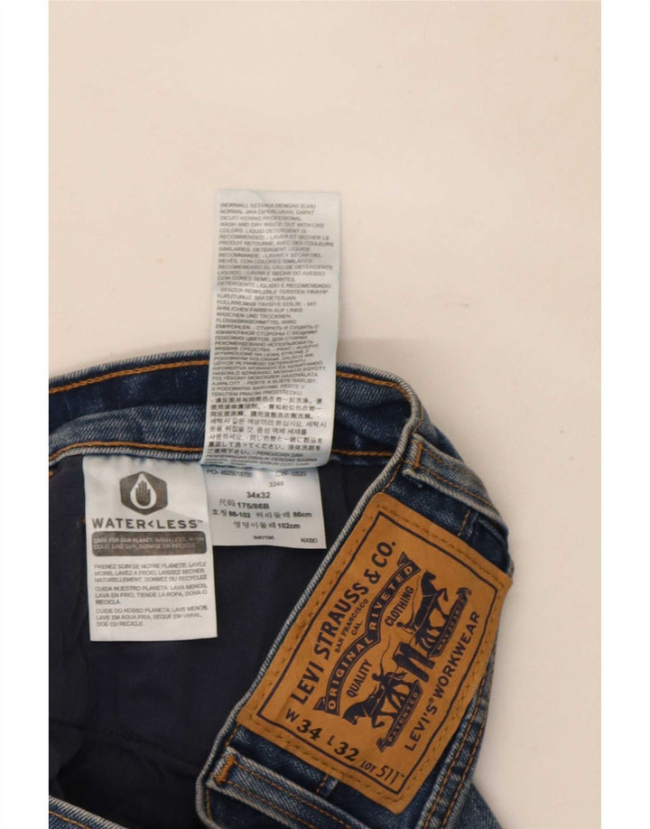 Levi's muške 511 uske traperice W34 L32 plavi pamuk