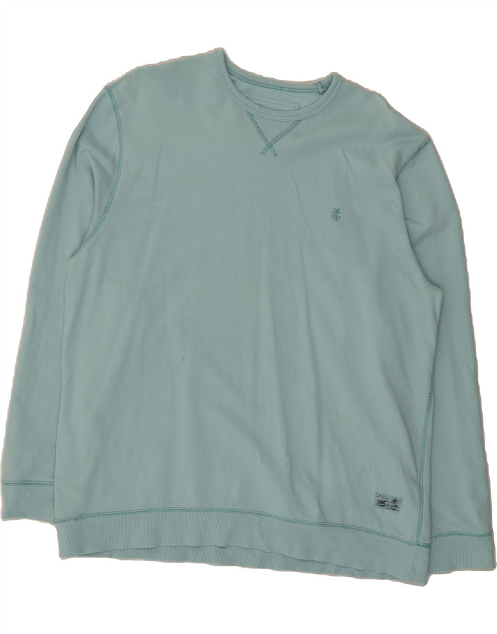 IZOD Mens Salt Water Sweatshirt Jumper XL Turquoise Vintage Izod and Second-Hand Izod from Messina Hembry 