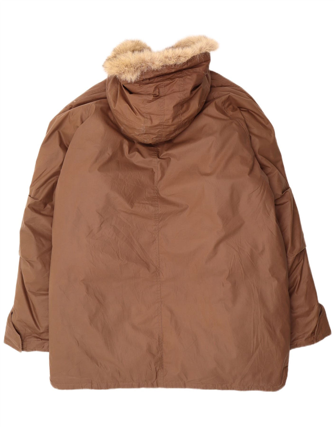 DIESEL Muški podstavljeni kaput s kapuljačom UK 44 2XL smeđi poliester