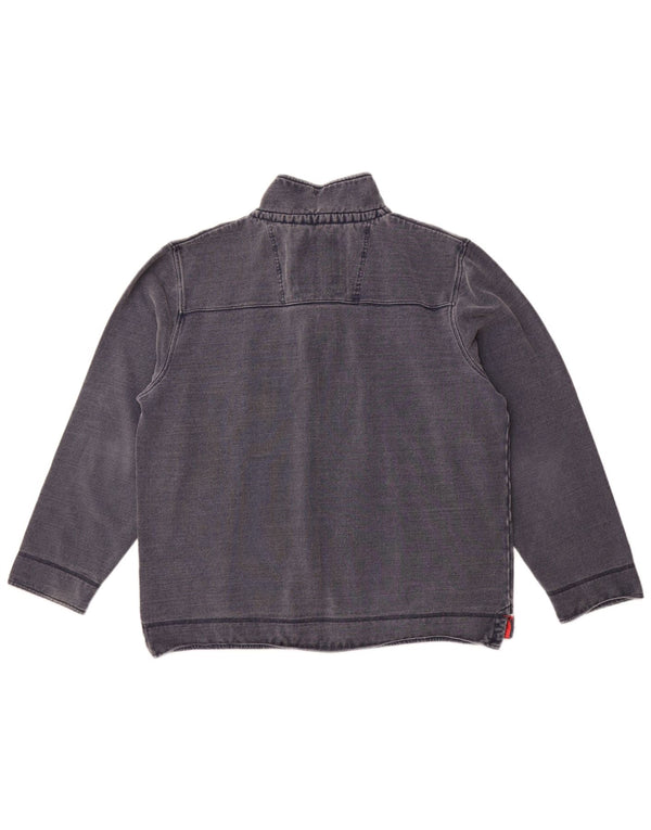 Crew Clothing Muška majica s izrezom s patentnim zatvaračem 2XL tamnoplavi pamuk