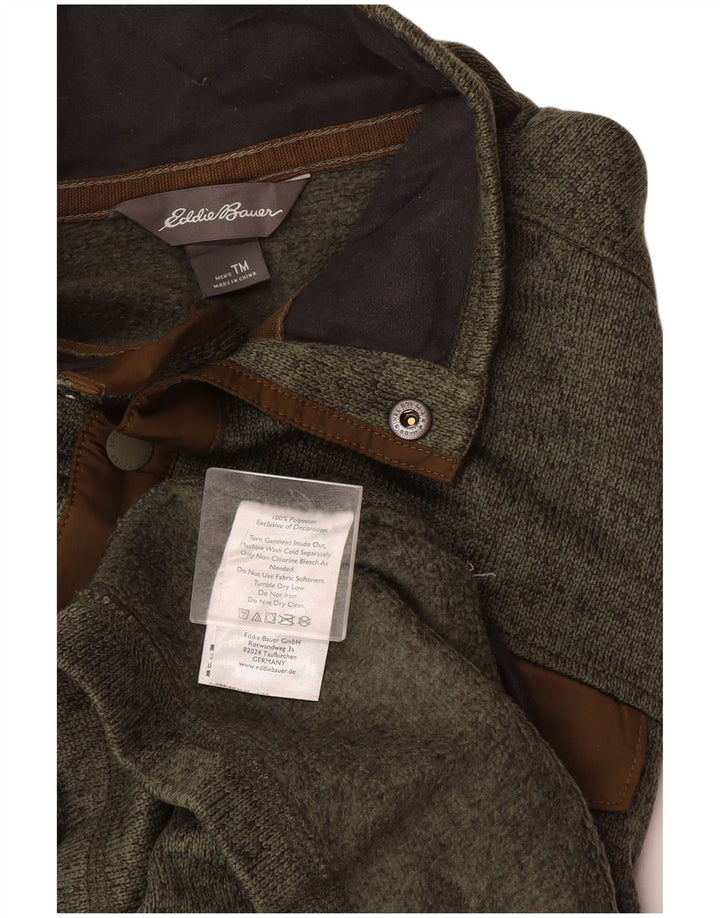 Eddie Bauer Muška dukserica s dugmadima i dugmadima Srednji kaki s flekama