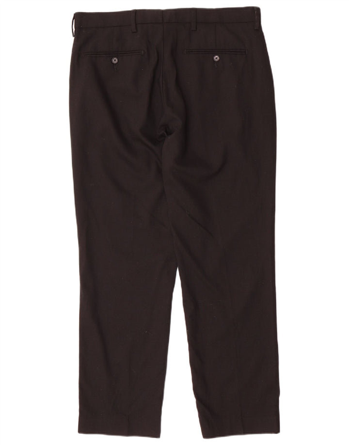 Marks & Spencer muške chino hlače standardnog kroja W34 L29 crna vuna