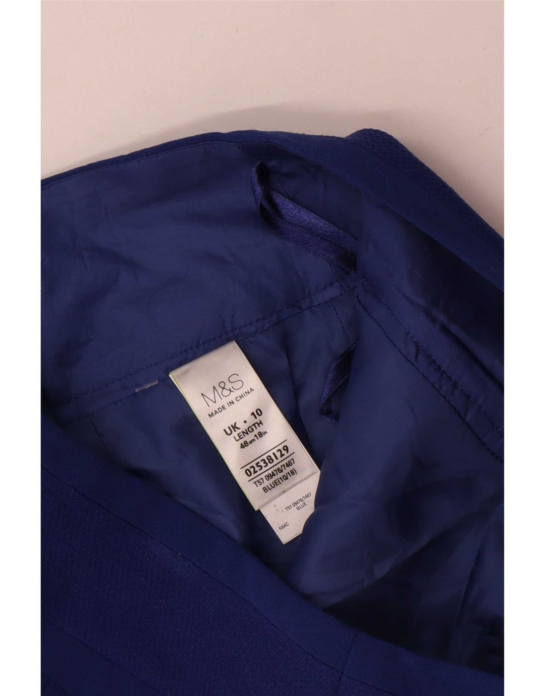 Marks & Spencer ženska mini suknja UK 10 mala W30 plavi poliester