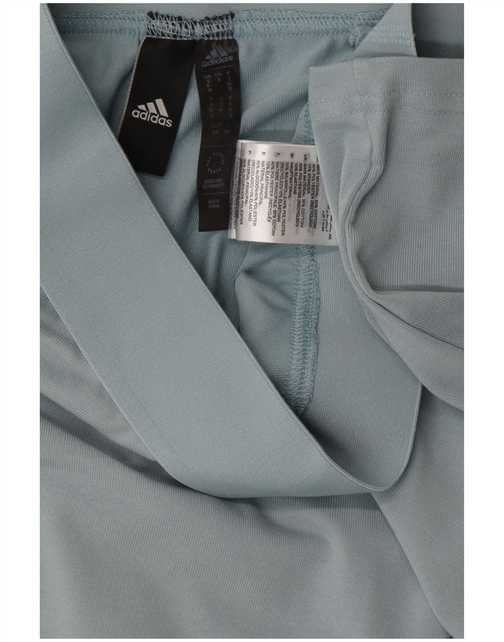 ADIDAS ženske grafičke tajice UK 8/10 male plave pamučne