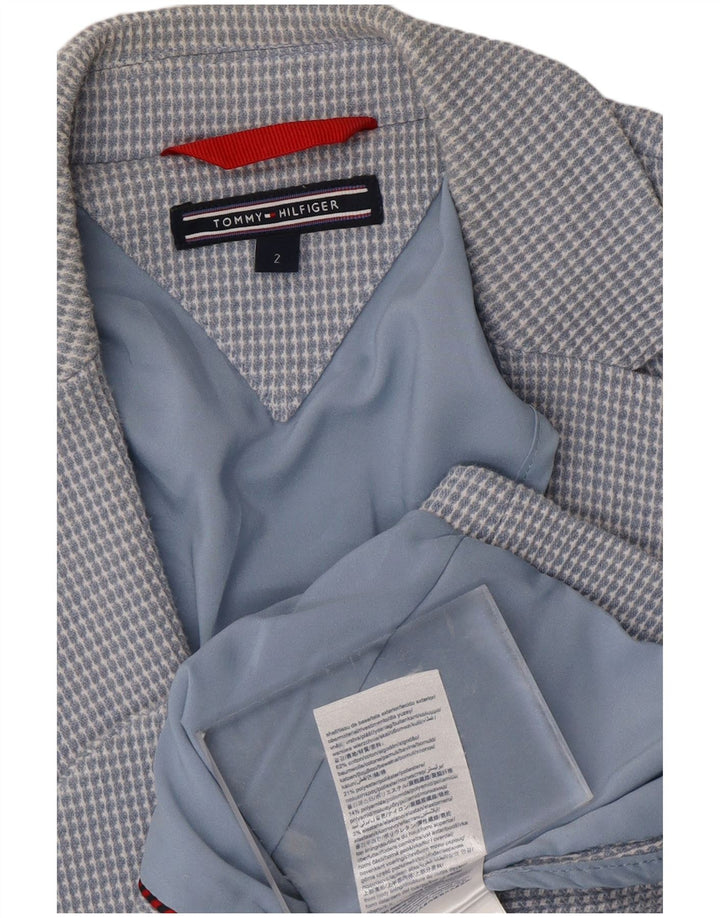 TOMMY HILFIGER Ženska jakna s 2 gumba US 2 XS plavi karirani pamuk