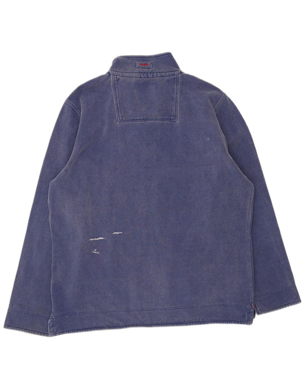 Crew Clothing Muška majica s izrezom s patentnim zatvaračem 3XL tamnoplavi pamuk