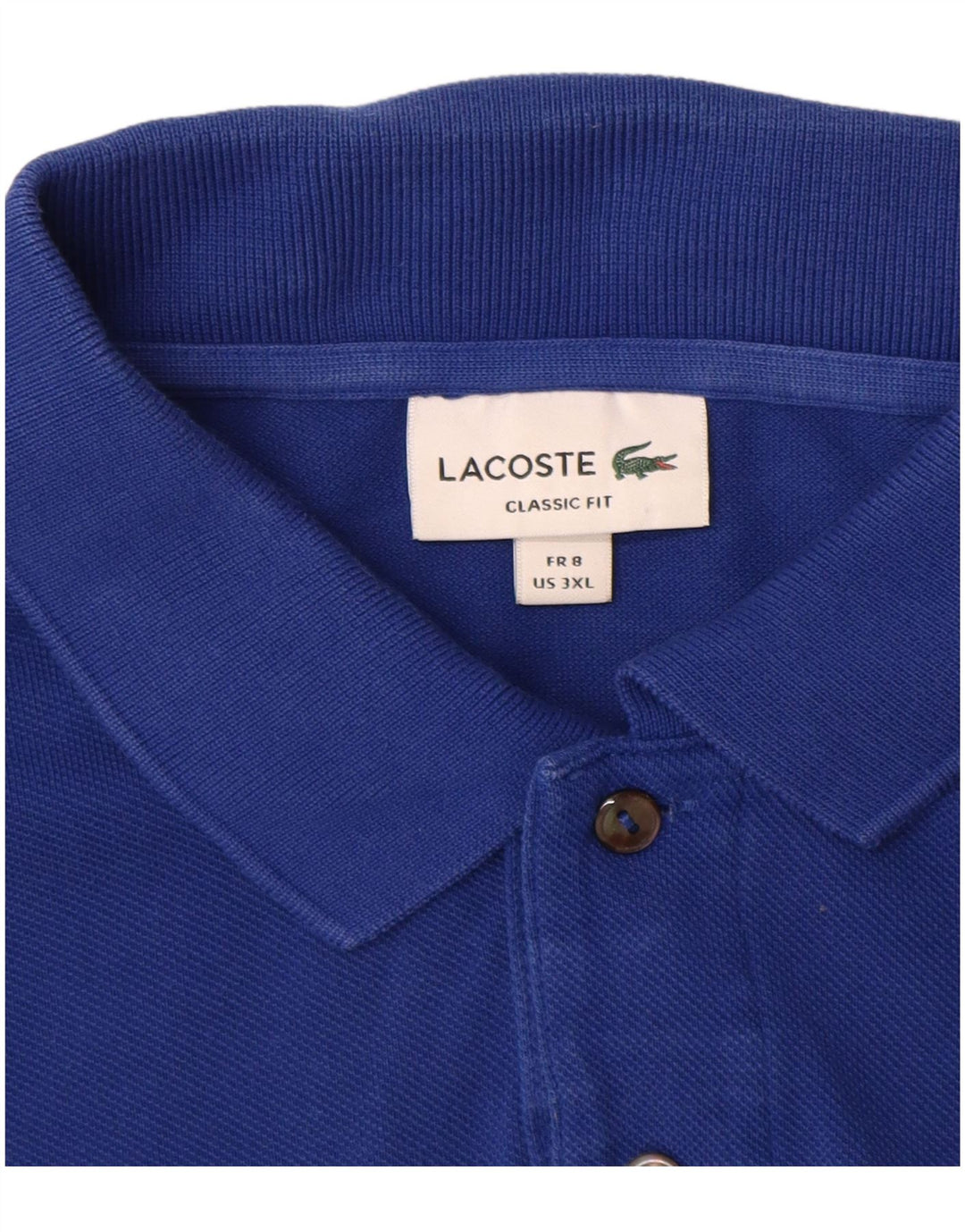 LACOSTE Muška klasična polo majica veličine 8 3XL, plavi pamuk