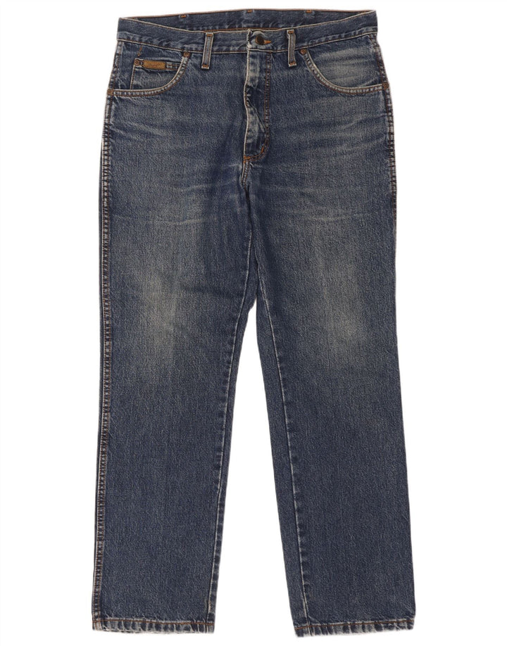 Wrangler muške ravne traperice W34 L30 plavi pamuk