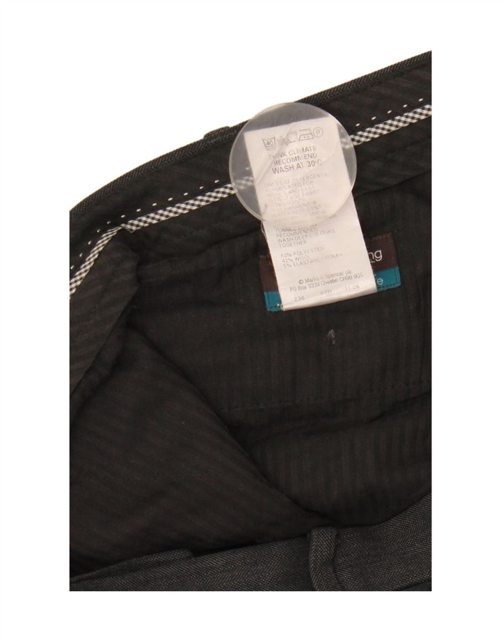 Marks & Spencer muške hlače ravnog odijela W36 L31 crni poliester