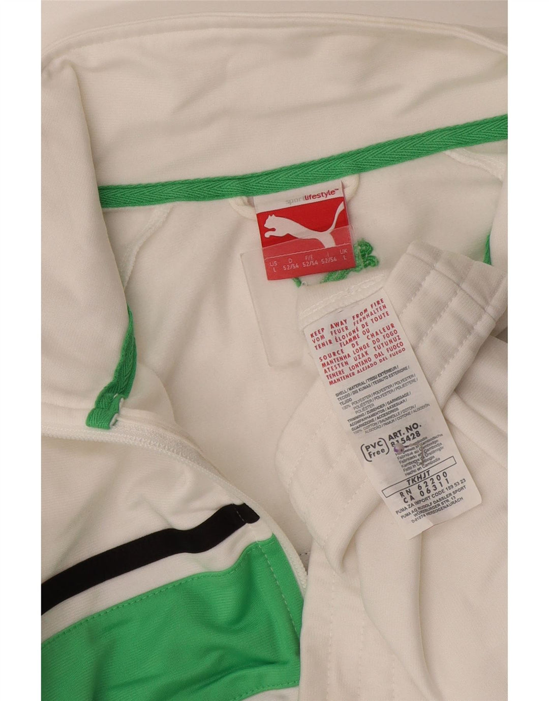 Puma muška gornja jakna trenirke Large White Colourblock poliester Sports
