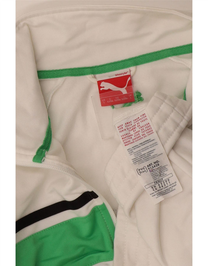 Puma muška gornja jakna trenirke Large White Colourblock poliester Sports