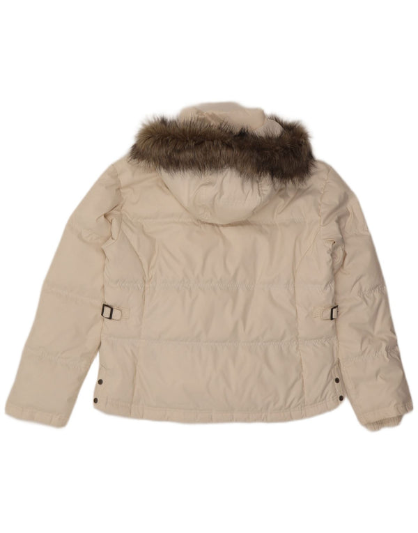 COLUMBIA ženska podstavljena jakna s kapuljačom UK 18 XL bijeli poliester