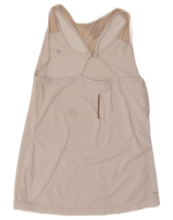 Nike Ženski Dri Fit Vest Top UK 14 Large Off White Poliester