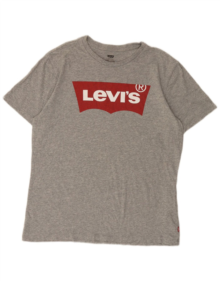 Levi's muška majica kratkih rukava s grafičkim motivima, veliki sivi flekasti pamuk