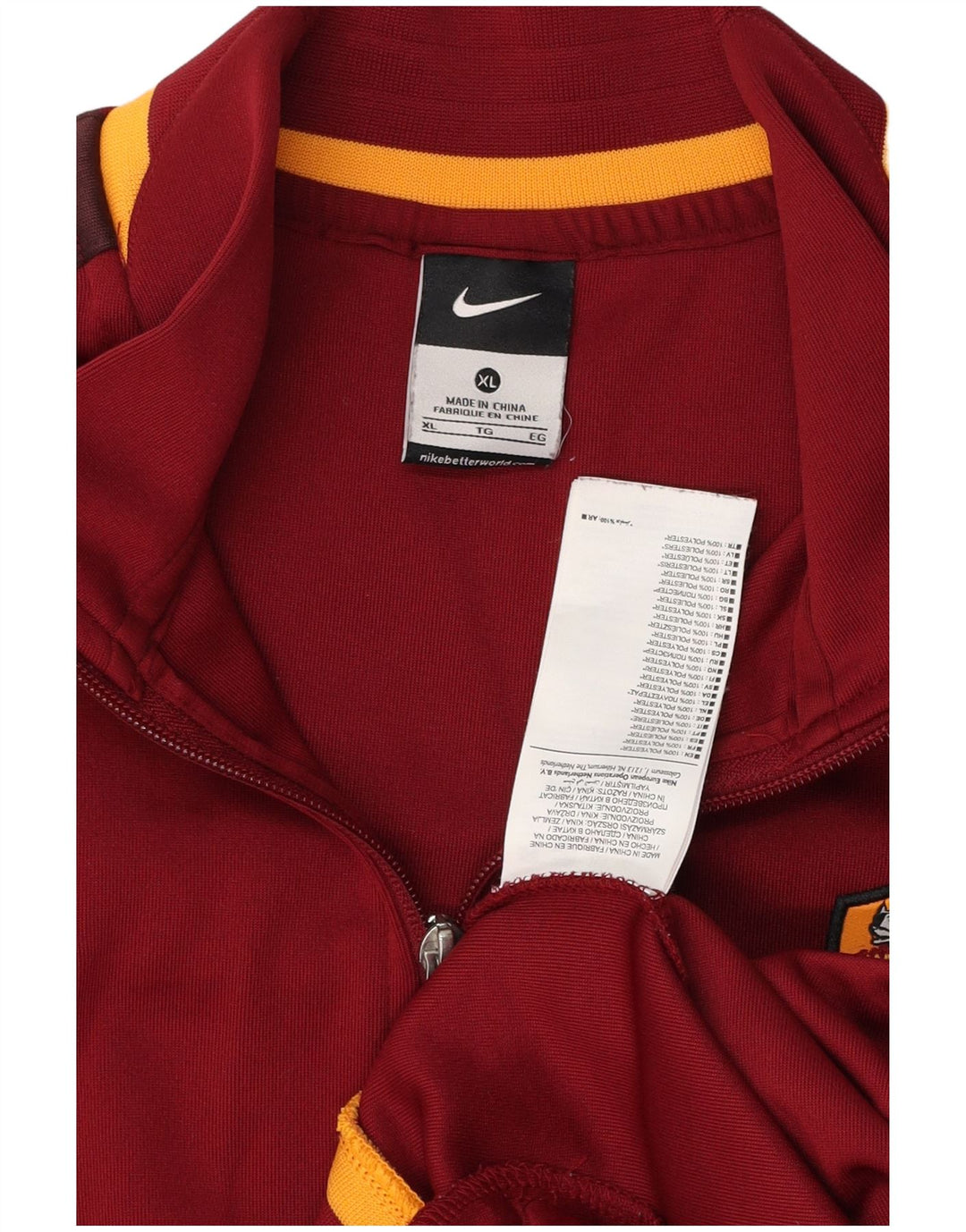 NIKE Mens As Roma Gornja jakna trenirke XL Red Colourblock poliester