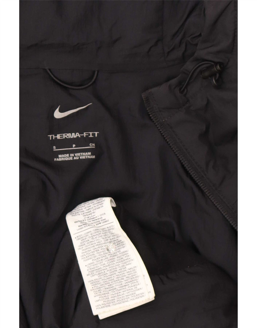Nike muška trenirka s kapuljačom Therma-Fit, mala crna poliesterska jakna