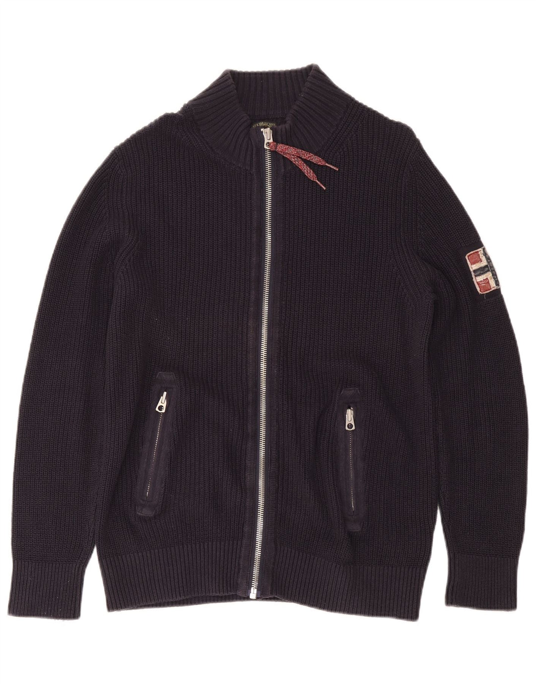 NAPAPIJRI Muški Geographic kardigan pulover Veliki tamnoplavi pamuk