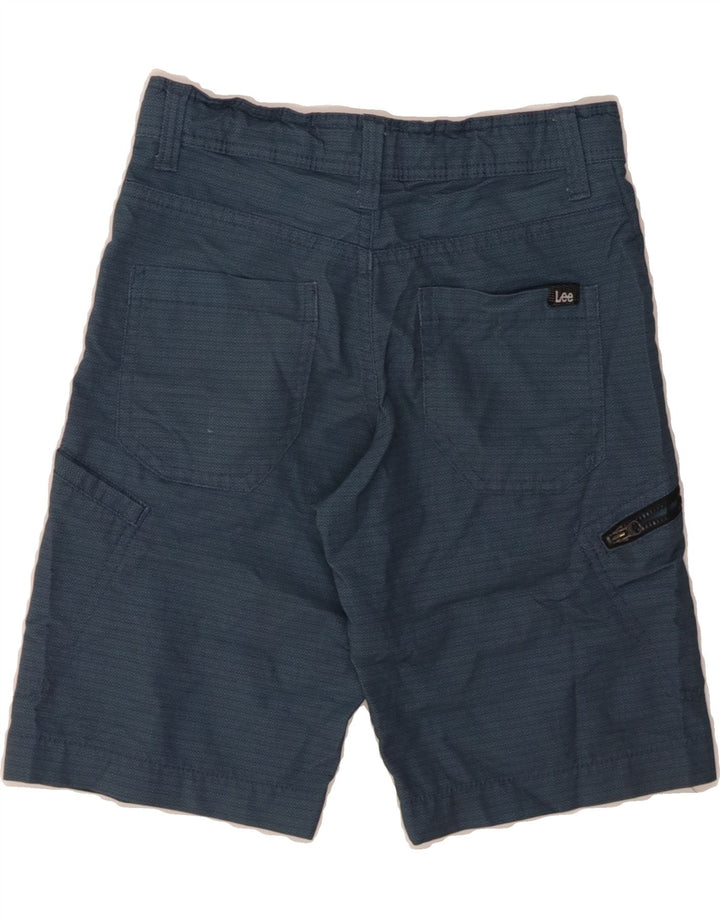 LEE Boys Cargo Shorts 7-8 Years W24 Blue Chevron Polyester Vintage Lee and Second-Hand Lee from Messina Hembry 