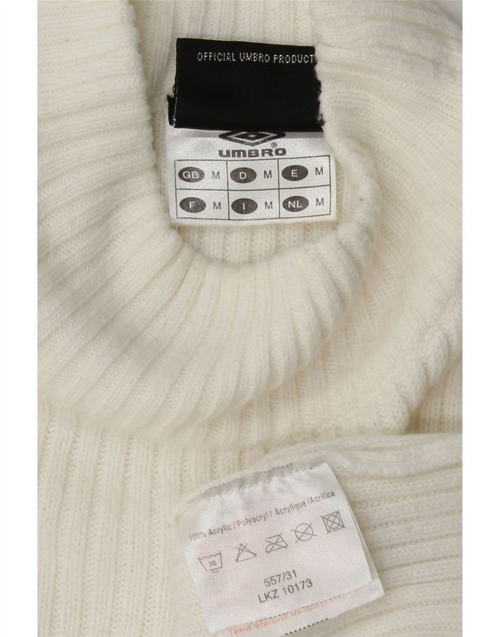 UMBRO ženski džemper s grafičkim ovratnikom UK 16 Srednje bijeli akril