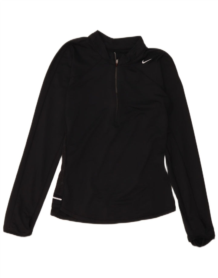 Nike Ženska trenirka Dri Fit Zip Neck Top UK 12 Medium Black