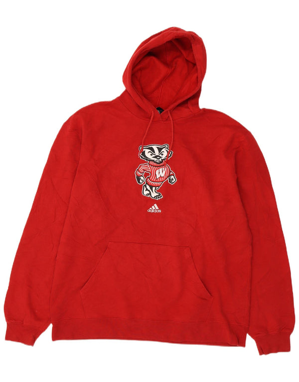 Adidas muška majica s kapuljačom Wisconsin Badgers Graphic XL, crveni pamuk