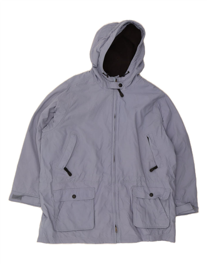 EDDIE BAUER Womens Hooded Windbreaker Coat UK 20 2XL Blue Polyester Vintage Eddie Bauer and Second-Hand Eddie Bauer from Messina Hembry 