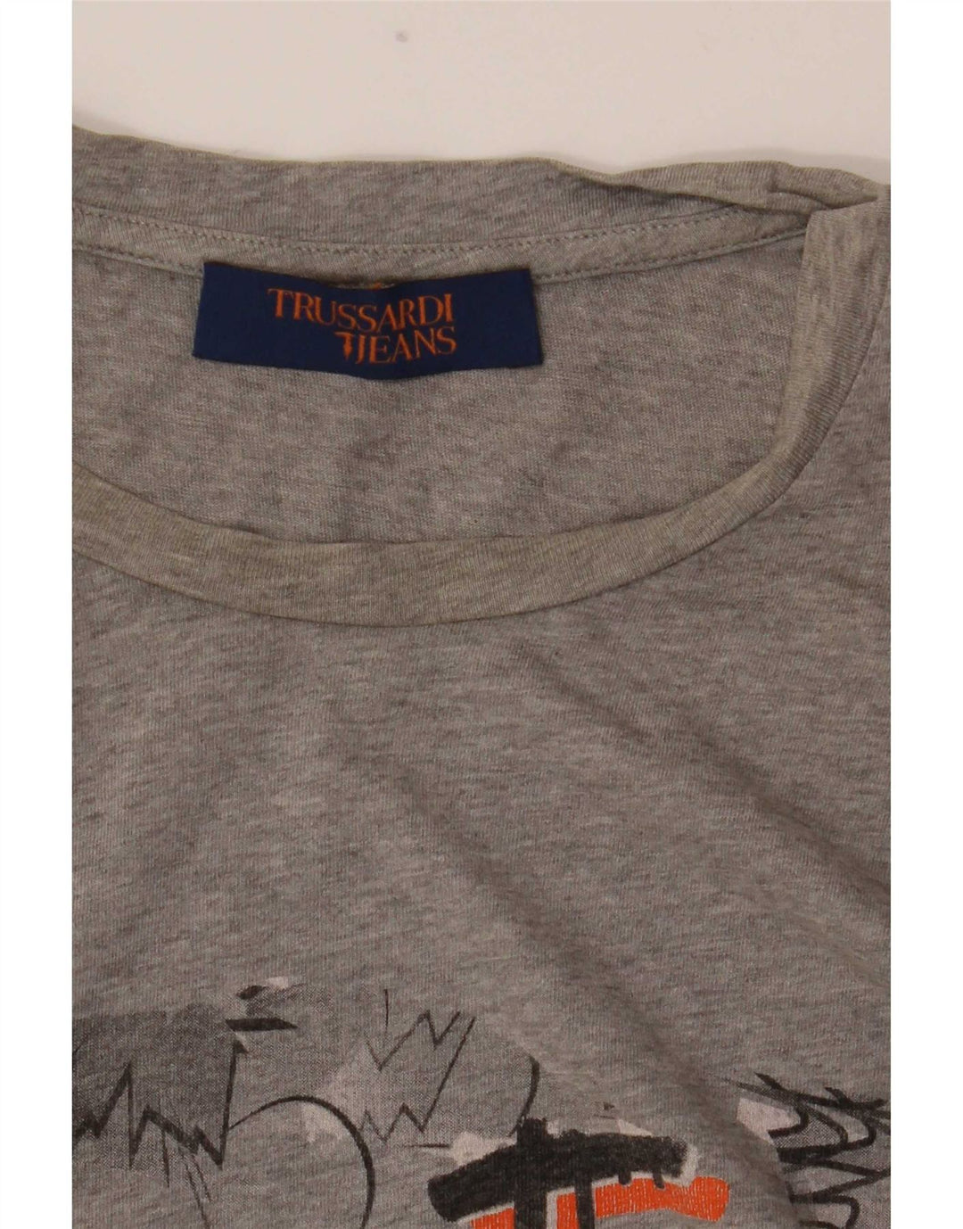 Trussardi Jeans muška majica kratkih rukava s grafičkim motivima, mala siva