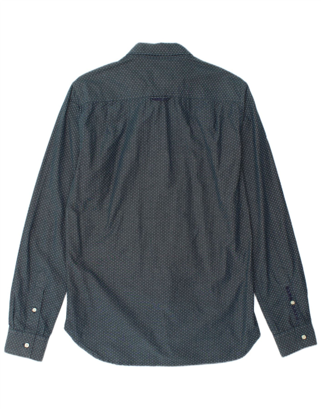 SUPERDRY Mens Shirt Small Navy Blue Spotted Cotton