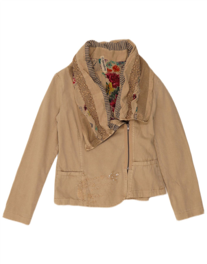 Desigual ženska bomber jakna EU 36, mali pamuk u bež boji