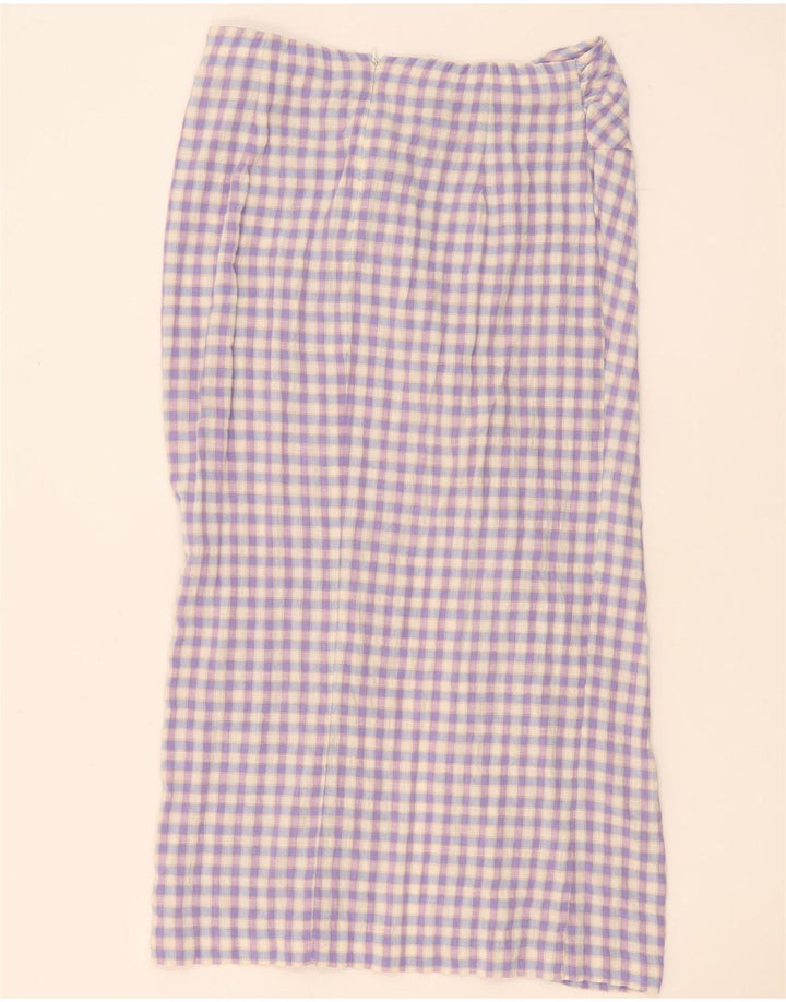 Zara ženska maksi suknja velika W32 ljubičasta gingham