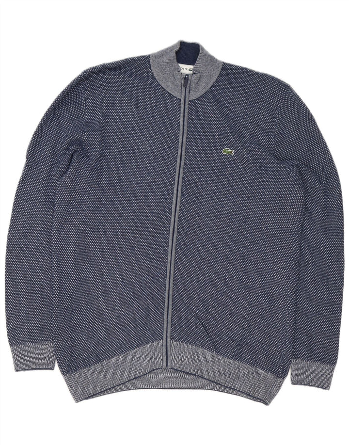 Lacoste muški kardigan pulover, veličina 5, veliki tamnoplavi s mrljama