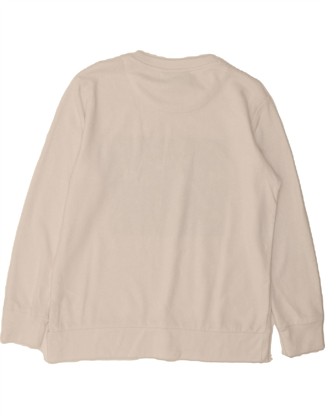 DKNY Womens Graphic Sweatshirt Jumper UK 14 Medium White Cotton Vintage Dkny and Second-Hand Dkny from Messina Hembry 