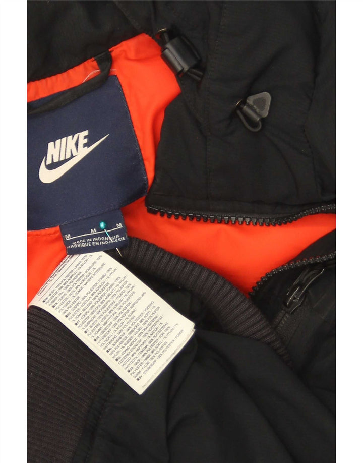 Nike muška podstavljena jakna s kapuljačom UK 38 srednje crna poliester u boji