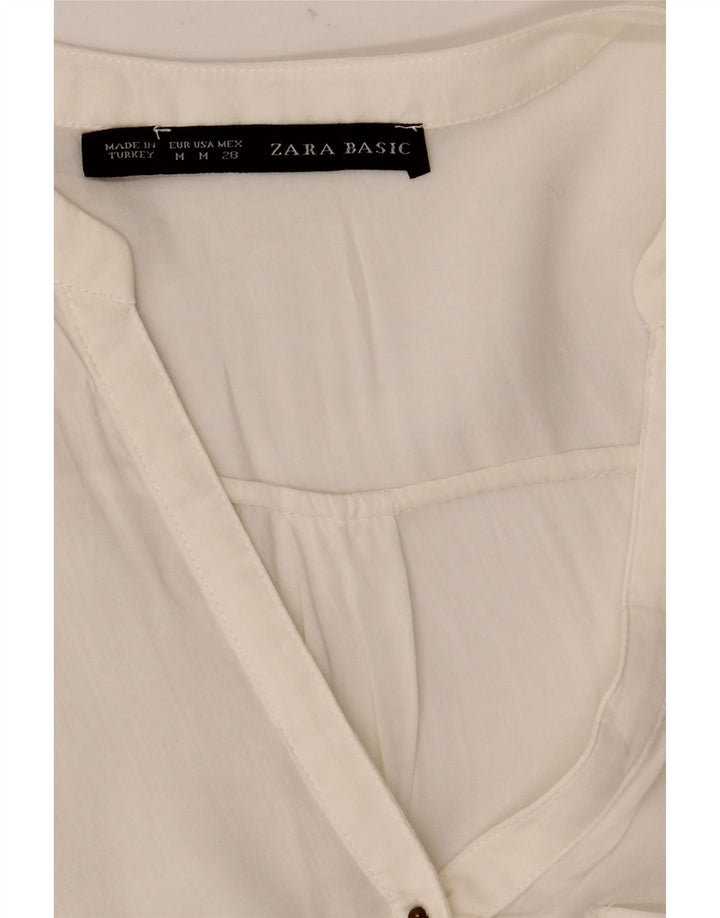 Zara ženski gornji dio bluze 3/4 rukava UK 12 srednje bijele boje