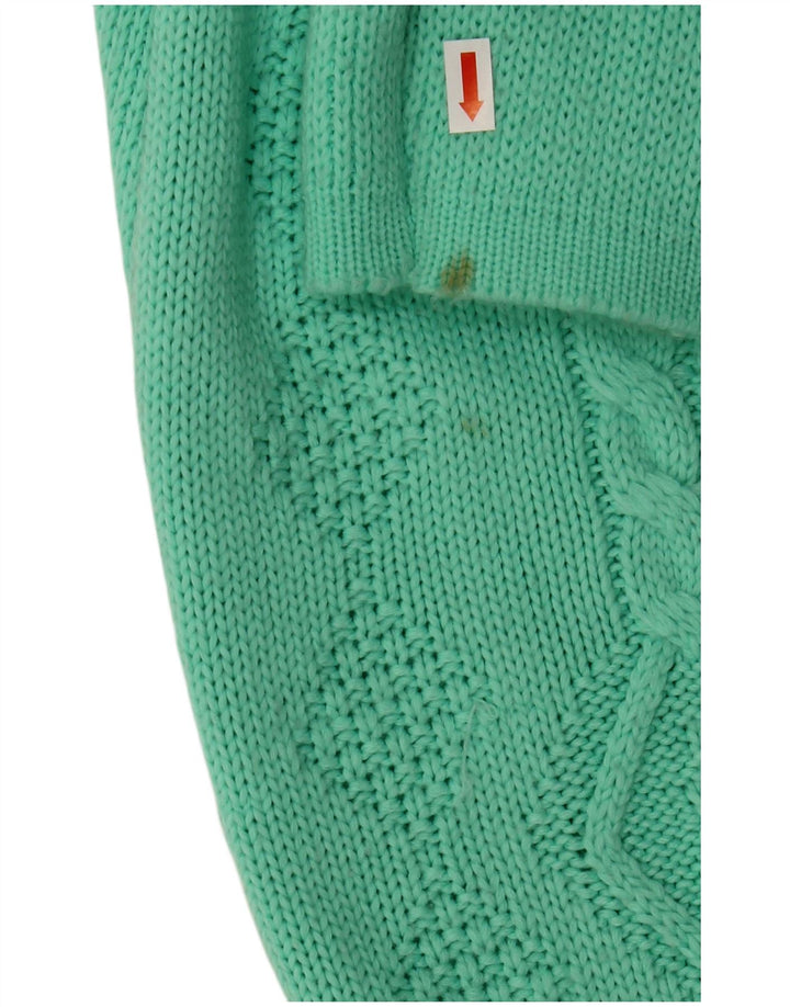 VINTAGE ženski džemper s V-izrezom UK 18 XL Zeleni akril