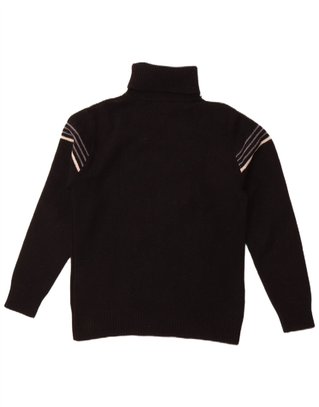 LEVI'S ženski pulover s rol izrezom UK 10 Mala crna prugasta janjeća vuna