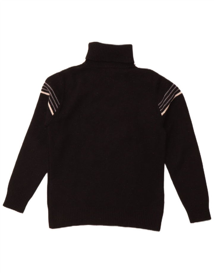 LEVI'S ženski pulover s rol izrezom UK 10 Mala crna prugasta janjeća vuna