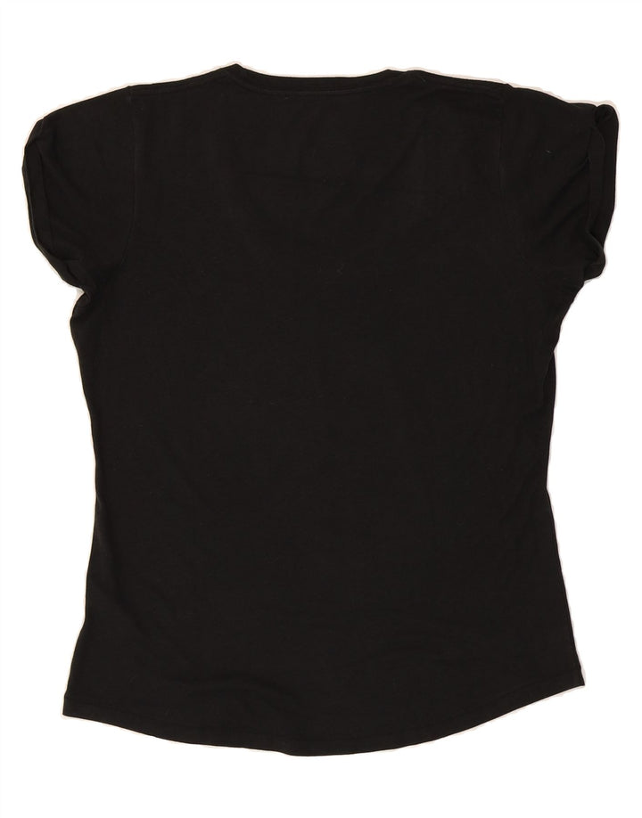 NIKE Womens Athletic Cut Graphic T-Shirt Top UK 14 Medium Black Polyester Vintage Nike and Second-Hand Nike from Messina Hembry 