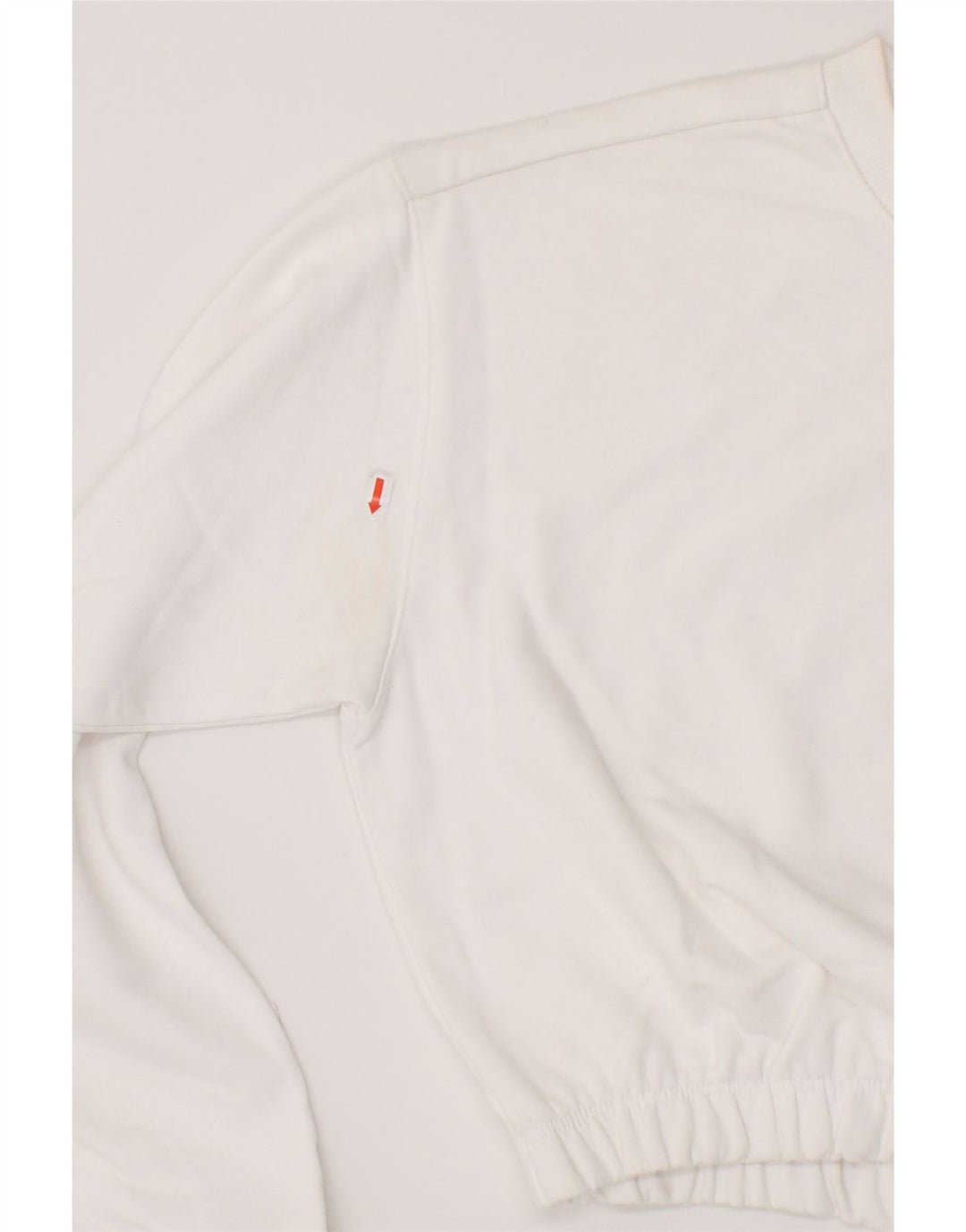 CHAMPION Womens Crop Sweatshirt Jumper UK 14 Medium White Cotton Vintage Champion and Second-Hand Champion from Messina Hembry 