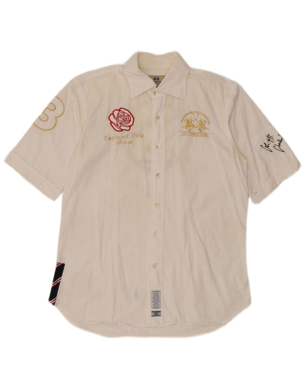 La Martina muška polo ekipa England Graphic majica kratkih rukava XL bijela