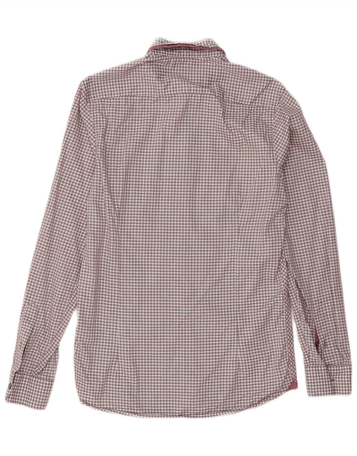 Ted Baker muška košulja veličina 2 Mala bordo pamuk gingham