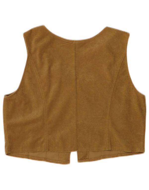 WOODPECKER ženski prsluk od velura UK 16 veliki bež poliester