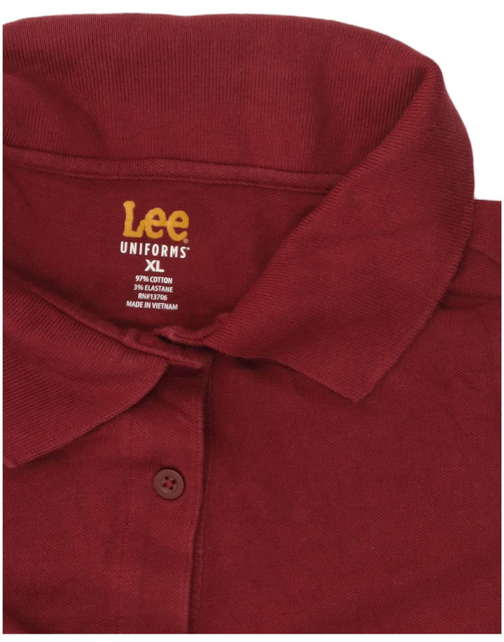 Lee ženska polo majica UK 18 XL bordo pamuk