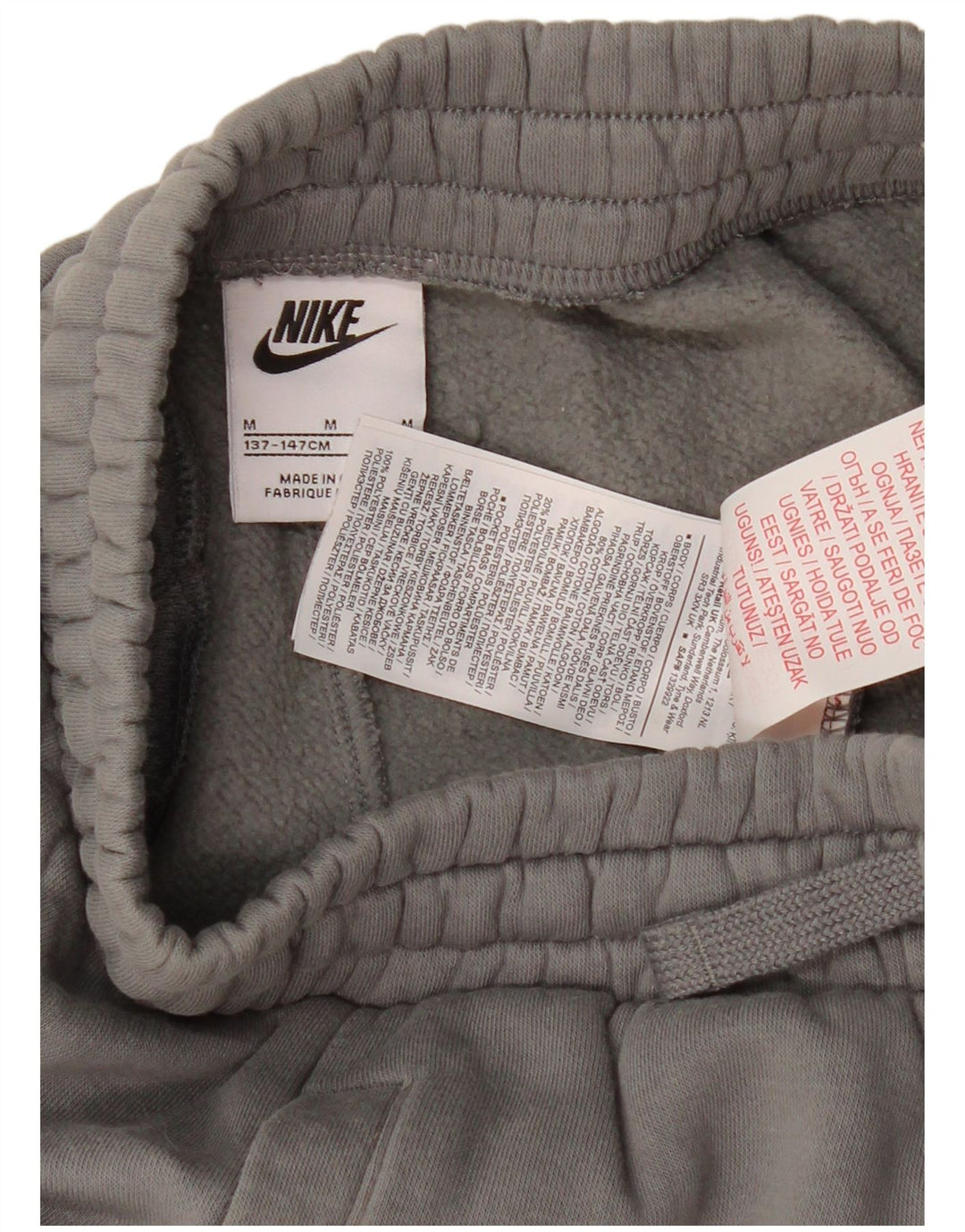 NIKE Sportske kratke hlače za dječake 10-11 godina, srednje sivi pamuk