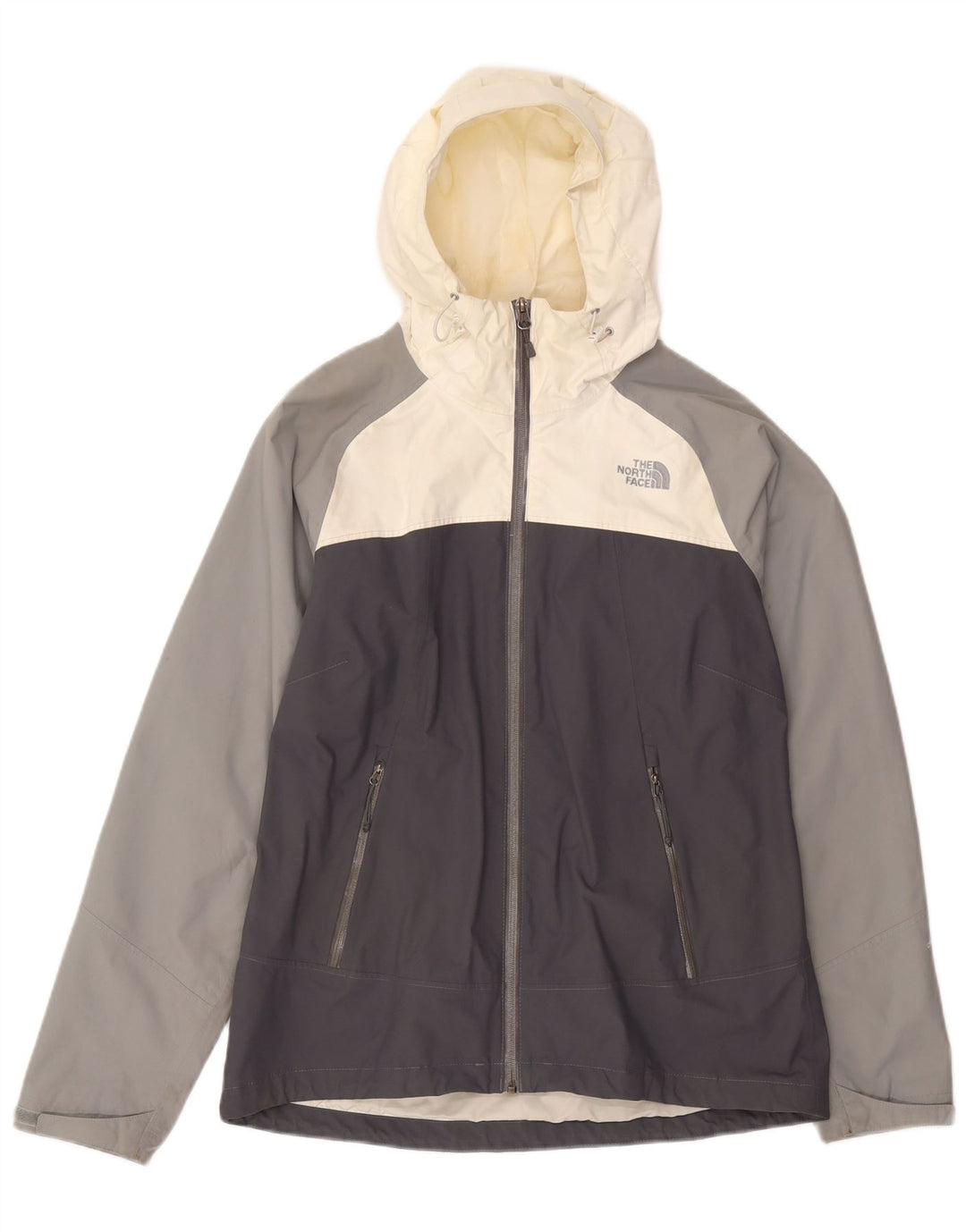 Hugo Boss ženska kišna jakna s kapuljačom UK 16 Large Gray Colourblock najlon