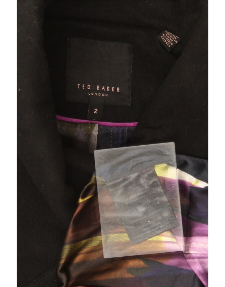 TED BAKER Ženski baloner veličine 2 Mali crni vuneni