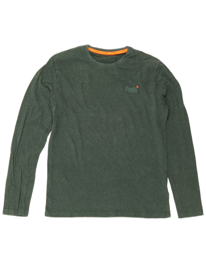Superdry muška majica dugih rukava, mali zeleni pamuk