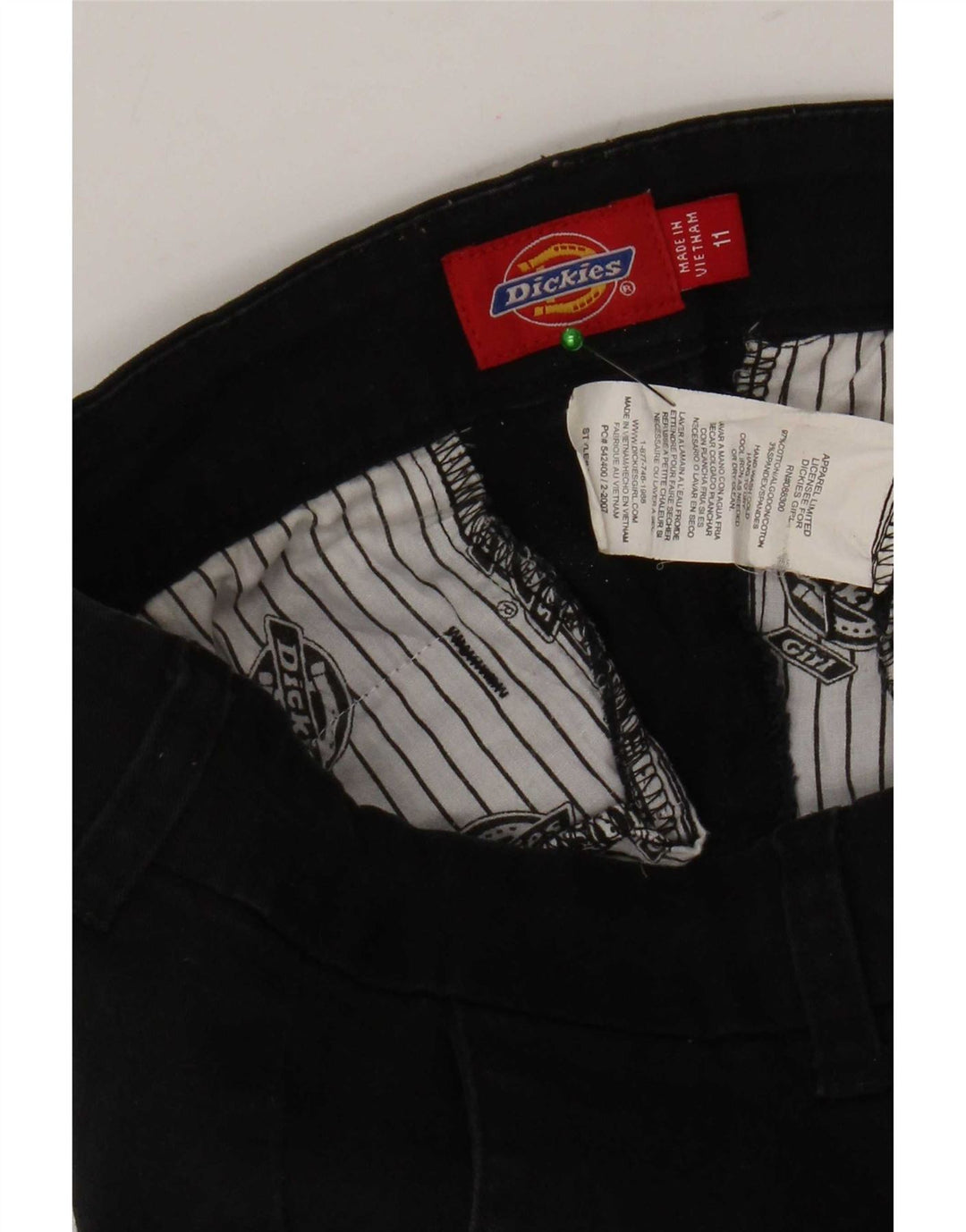 Dickies ženske chino kratke hlače US 11 Large W32 crni pamuk